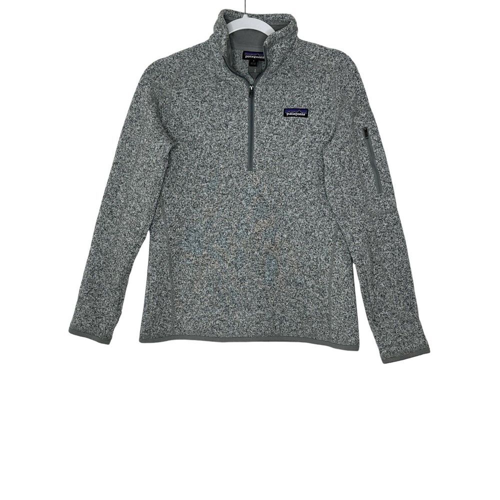Patagonia Better Sweater 1/4 Zip Fleece‎ Pullover Womens S Heather Gray Pocket